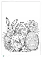 Vorschau - Mal- und Bastelvorlagen - Ausmalbilder Ostern Osterhase - Seite 3