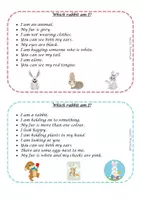 Vorschau - Arbeitsblätter - Which rabbit am I? - Englische Leserätsel Ostern - Deckblatt