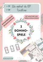 Vorschau - Arbeitsblätter - Paket: 2 Spiele mit Dominosteinen Matheförderung Rechenschwäche (Wo siehst du 10? + Türöffner) - Deckblatt