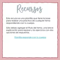Vista previa - Elementos para la creación de materiales - Plantilla responde con tu cuerpo - página 2