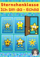 Vorschau - Anderer Materialtyp - Sternchenklasse - Schild "Ich bin da" - Deckblatt