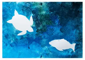 Vorschau - Präsentationen/Tafelbilder - Anleitung Unterwasserwelt (kalte Farben, Drucktechnik) - Seite 2