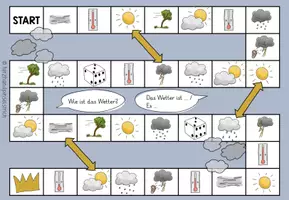 Vorschau - Stationenlernen - WETTER Spielfeld Wortschatz DaZ - Seite 2
