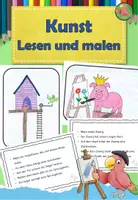 Vorschau - Mal- und Bastelvorlagen - Kunst Grundschule, Lesen und malen, Partnerarbeit - Deckblatt