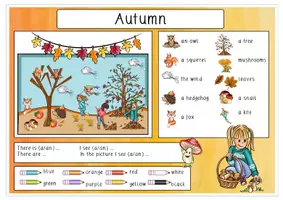 Vorschau - Arbeitsblätter - Autumn - Bild als Sprechanlass (mit Hilfen) - Seite 2