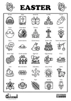 Vista previa - Tarjetas / Manipulativos - EASTER – Visual Dictionary (30 words) - página 2