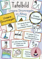 Vorschau - Stundenentwürfe - Tafelbild/ Legebild: Unsere Stromregeln im Alltag - Deckblatt