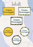 Vorschau - Stundenentwürfe - Tafelbild/ Legebild: Unsere Stromregeln im Alltag - Seite 1