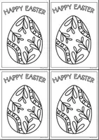 Vista previa - Manualidades / Dibujos para colorear - Easter Colouring Cards | #Pascua - página 1
