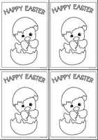 Vista previa - Manualidades / Dibujos para colorear - Easter Colouring Cards | #Pascua - página 3