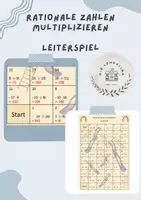 Vorschau - Spiele - Rationale Zahlen Multiplizieren - Leiterspiel - Deckblatt