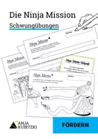 Vorschau - Fördermaterial/Inklusion - Ninja Mission 🥷🏻/ Motorik Schwungübungen / Lerneinheit - Deckblatt