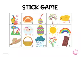 Vista previa - Juegos / Gamificación - EASTER STICK GAME - WITH ANSWERS - página 1