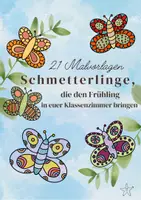 Vorschau - Mal- und Bastelvorlagen - Frühlingshafte Malvorlagen Schmetterlinge für das Fenster - Deckblatt