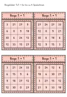 Vorschau - Spiele - Einmaleins Bingo für bis zu 4 SpielerInnen 3er-Reihe - Seite 1