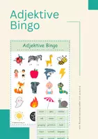 Vorschau - Spiele - Adjektive-Bingo - Spiel zur Wortschatzerweiterung - Deckblatt