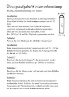 Vorschau - Arbeitsblätter - Übungsaufgabe/Abiturvorbereitung Zustandsänderung von Gasen - Seite 1