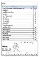 Vorschau - Arbeitsblätter - Waldtiere Lesespaziergang - Seite 2