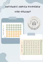 Vorschau - Spiele - Rationale Zahlen dividieren - Vier Gewinnt - Deckblatt