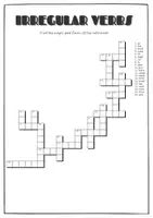 Aperçu - Feuilles d'exercices - Irregular Verbs Crossword Puzzle - Page 1