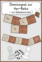 Vorschau - Spiele - Einmaleins Domino 4er-Reihe *Multiplikation - Deckblatt