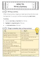 Vorschau - Arbeitsblätter - How to Write a Summary inkl. interaktiver PDF - Seite 1