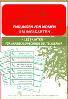 Vorschau - Aufgabenkarten - DaF / DaZ Arabisch: Endungen von Nomen - Übungskarten - Deckblatt