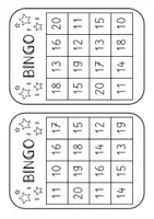 Vorschau - Arbeitsblätter - Bingo Zahlenraum 20 - Seite 2