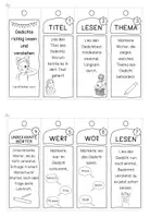 Vorschau - Mal- und Bastelvorlagen - Lernfächer- Gedichte richtig lesen und verstehen - Seite 1