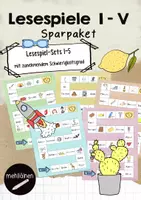 Vorschau - Spiele - Sparpaket Lesespiele 1-5 für Klasse 1 - Deckblatt