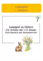 Vorschau - Spiele - Lesespiel "Ostern" - Klasse 1 & 2 - Deckblatt