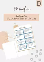 Vorschau - Arbeitsblätter - Deutsch Abiturvorbereitung - Redekarten (Epische Texte — Der Trafikant) - Deckblatt