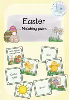 Vorschau - Stationenlernen - Easter - Matching pairs - Deckblatt