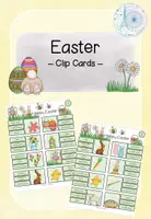 Vorschau - Stationenlernen - Easter - Klammerkarten / Clip cards - Deckblatt