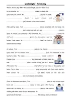 Vorschau - Arbeitsblätter - Simple Past - Tom's Day (Regular and Irregular Simple Past) - Seite 1