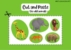 Vista previa - Tarjetas / Manipulativos - Animals Habitats Hund // Busca el animal 🐷🦋🦁🐸🐘 - página 3