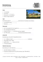 Vorschau - Arbeitsblätter - Brandenburg kurz zusammengefasst - Deckblatt