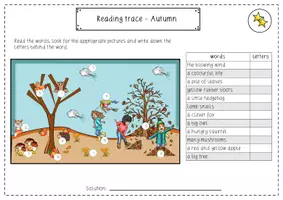 Vorschau - Arbeitsblätter - Reading trace - Autumn, 3fach differenziert - Seite 2