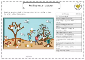 Vorschau - Arbeitsblätter - Reading trace - Autumn, 3fach differenziert - Seite 3