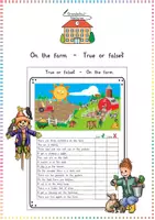 Vorschau - Arbeitsblätter - On the farm - True or false? - Leseverständnis - Deckblatt