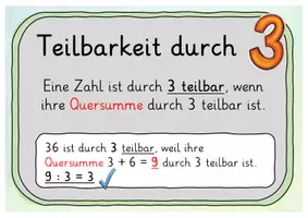 Vorschau - Poster - Teilbarkeitsregeln & Wortspeicher - Seite 3