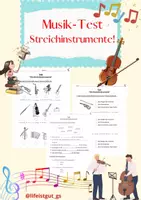 Vorschau - Test - TEST: STREICHINSTRUMENTE 2.-3.Klasse +Lösung - 2 Varianten - Deckblatt