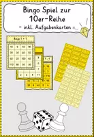 Vorschau - Spiele - Einmaleins Bingo für bis zu 4 SpielerInnen 10er-Reihe - Deckblatt