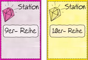 Vorschau - Stationenlernen - Einmaleinsspiele Stationskarten - Seite 1