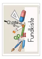 Vorschau - Mal- und Bastelvorlagen - Schild Fundsachen / Fundbüro / Fundkiste - Seite 1