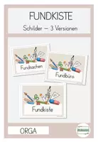 Vorschau - Mal- und Bastelvorlagen - Schild Fundsachen / Fundbüro / Fundkiste - Deckblatt
