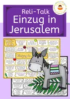 Vorschau - Arbeitsblätter - Einzug in Jerusalem : Reli-Talk - Plauderbrettspiel zum Palmsonntag - Deckblatt