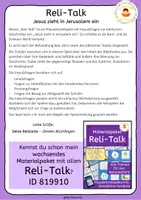 Vorschau - Arbeitsblätter - Einzug in Jerusalem : Reli-Talk - Plauderbrettspiel zum Palmsonntag - Seite 1