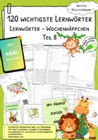 Vorschau - Spiele - 120 wichtigste Lernwörter - Lernwörter-Wochenhäppchen Teil 8 - Deckblatt