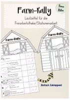 Vorschau - Arbeitsblätter - On the farm - Laufzettel für die Freiarbeitstheke /Stationenarbeit - Deckblatt